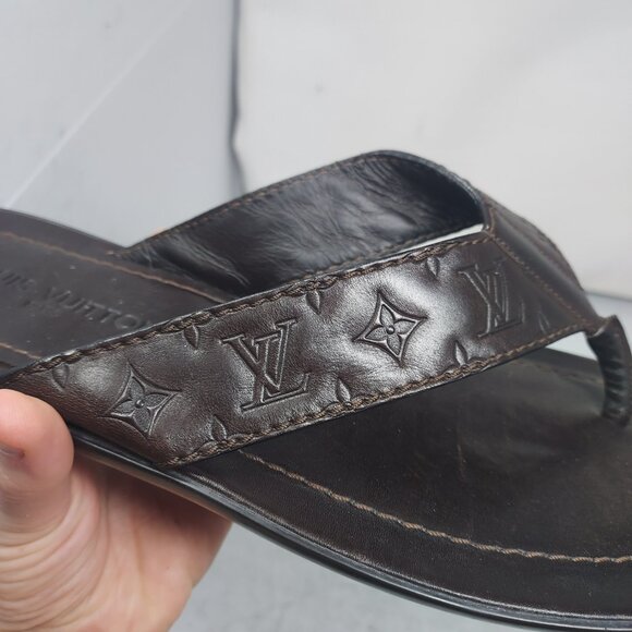 Louis Vuitton Brown LV Monogram MENS Sandal - Picture 2 of 13